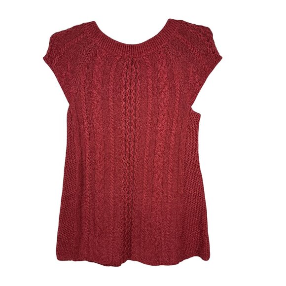 Cato Womens Size XL Red Cable Knit Sweater Dress With Pockets - Picture 3 of 6